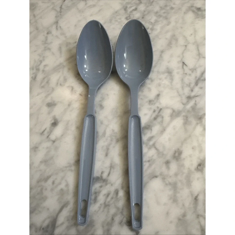 Vintage EKCO Blue Plastic Nylon Cooking Serving Spoon 11